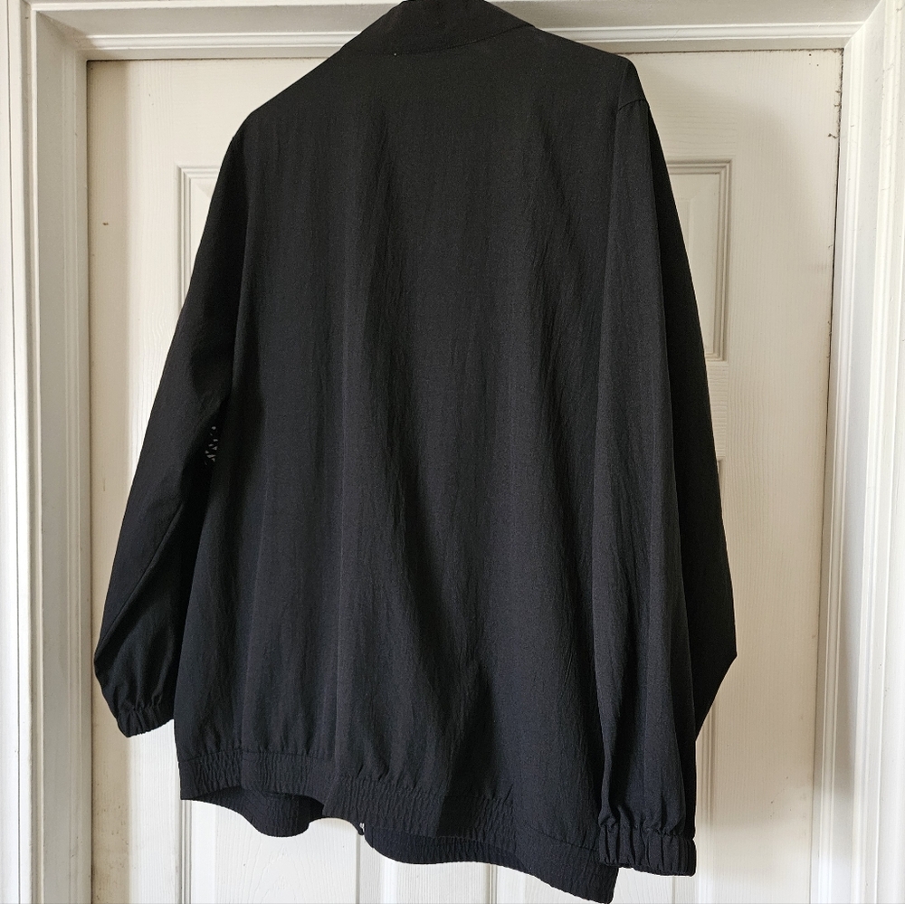 Bon Worth Black and White Patterned Bomber Jacket - Picture 2 of 4